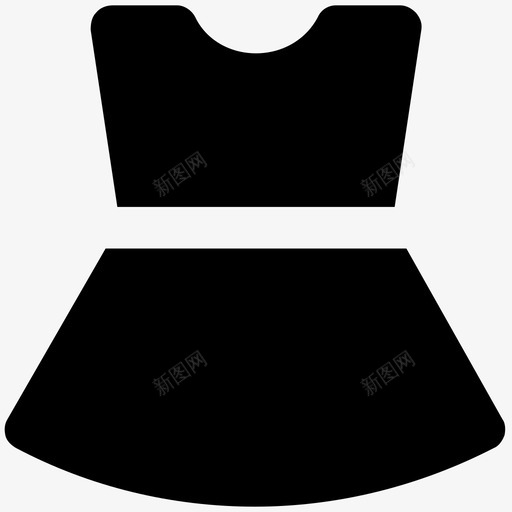 连衣裙衣服大胆的固体图标svg_新图网 https://ixintu.com 衣服大胆的固体图标 连衣裙
