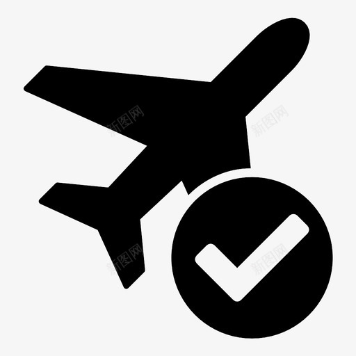 批准飞机按时接受航班图标svg_新图网 https://ixintu.com 准时 喷气式飞机 批准飞机 按时 接受航班 支票 是 航空公司 航空公司预订