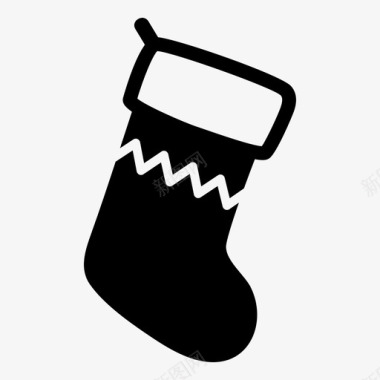 圣诞袜圣诞老人节日图标图标
