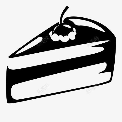 蛋糕樱桃巧克力图标svg_新图网 https://ixintu.com 巧克力 樱桃 甜点 糖霜 美味 蛋糕 食物