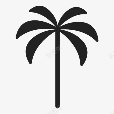 棕榈阿拉伯半岛椰子图标图标