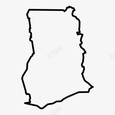 加纳非洲国家图标图标