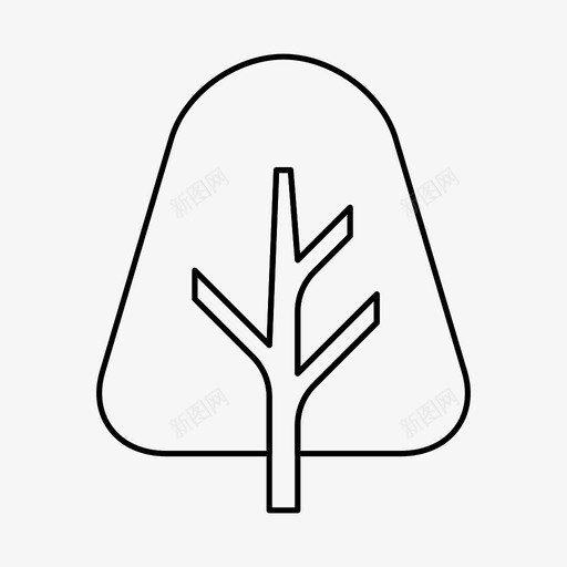 树茎植物图标svg_新图网 https://ixintu.com 叶 工作 树 森林 植物 生态 秋天 自然 茎