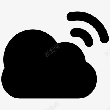 云wifi云计算大胆的实体图标图标