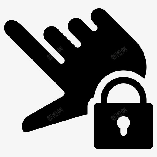 触摸锁安全密码图标svg_新图网 https://ixintu.com 安全 密码 手 手指 接触 触摸手势实心图标 触摸锁 访问 轻松