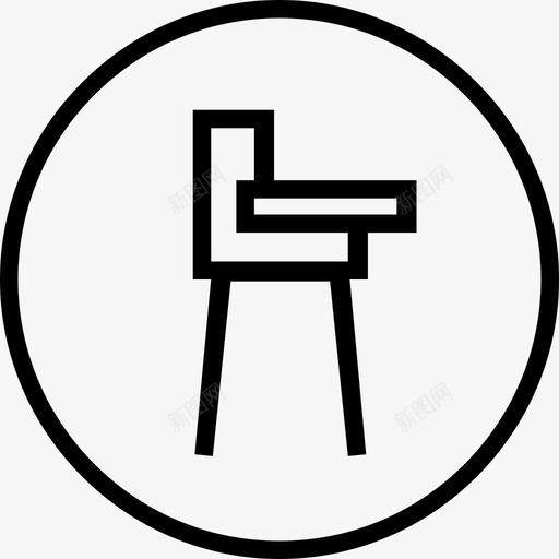 高脚椅婴儿儿童图标svg_新图网 https://ixintu.com 住宿 儿童 器具 婴儿 容器 工具 帮助手 座椅 高脚椅