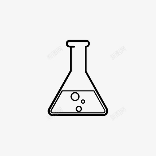 锥形烧瓶试管实验室图标svg_新图网 https://ixintu.com 化学品 化学装置 实验室 混合化学品 烧杯 玻璃容器 科学 试管 锥形烧瓶