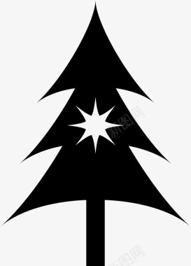 圣诞树整体透镜图标图标