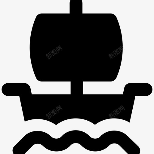 游艇运输大胆的固体图标svg_新图网 https://ixintu.com 游艇 运输大胆的固体图标