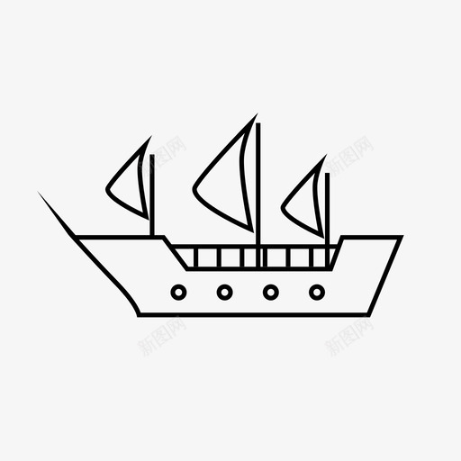 船巡航海洋图标svg_新图网 https://ixintu.com 尾 巡航 帆 海 海洋 船