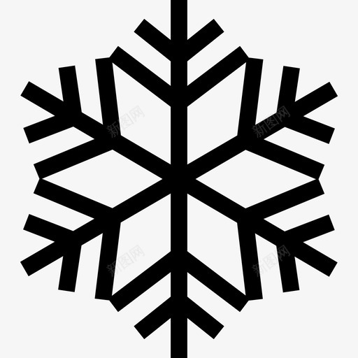 雪花天气温度图标svg_新图网 https://ixintu.com 冬天 冰 圣诞节 天气 寒冷 温度 雪花