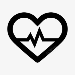 运动杂志心跳脉搏心率图标高清图片