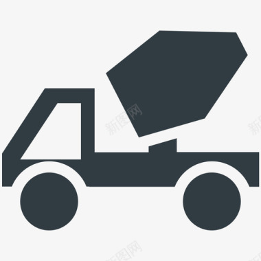 混凝土卡车工业酷标图标图标