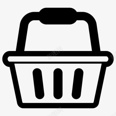 购物篮市场物品图标图标