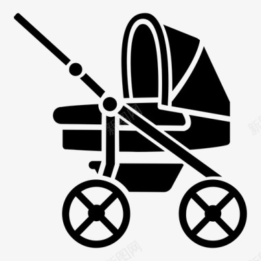 婴儿车车厢盖子图标图标