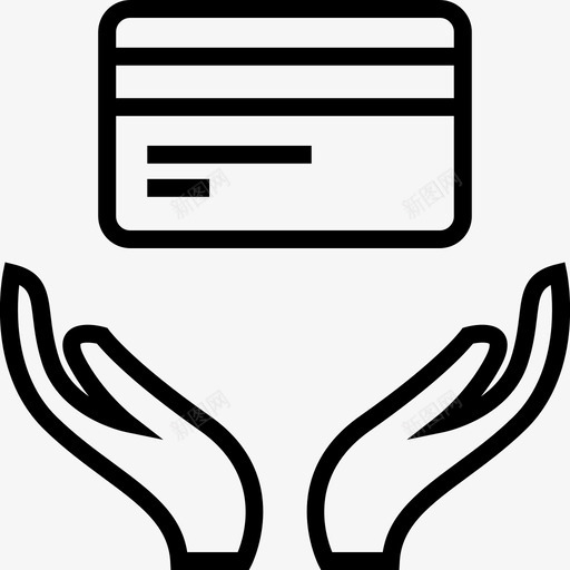 信用卡塑料支付图标svg_新图网 https://ixintu.com 信用卡 借记卡 刷卡 商务 塑料 手 支付 磁条 货币 银行