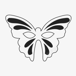 蝴蝶嘉年华嘉年华面具蝴蝶庆典图标高清图片