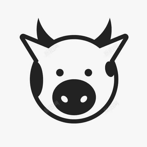 牛动物牛肉图标svg_新图网 https://ixintu.com 农场 动物 动物群 奶制品 牛 牛奶 牛肉 牲畜