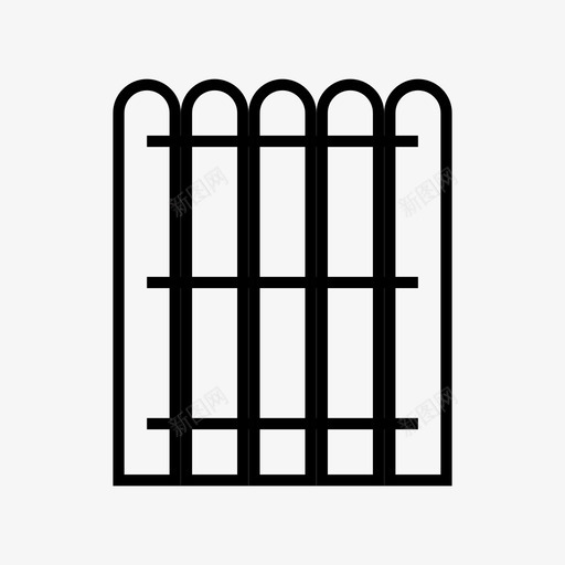 围栏电线墙壁图标svg_新图网 https://ixintu.com 关闭 围栏 墙壁 安全 屏障 建造 打开 木材 电线 禁止 限制进入