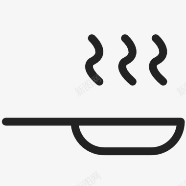 锅平底锅烤箱图标图标
