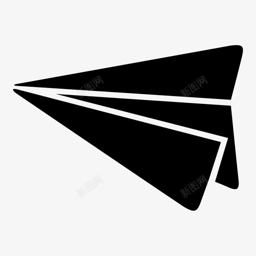 纸飞机游戏物体图标svg_新图网 https://ixintu.com 材料 游戏 物体 物品 纸飞机 风 飞行