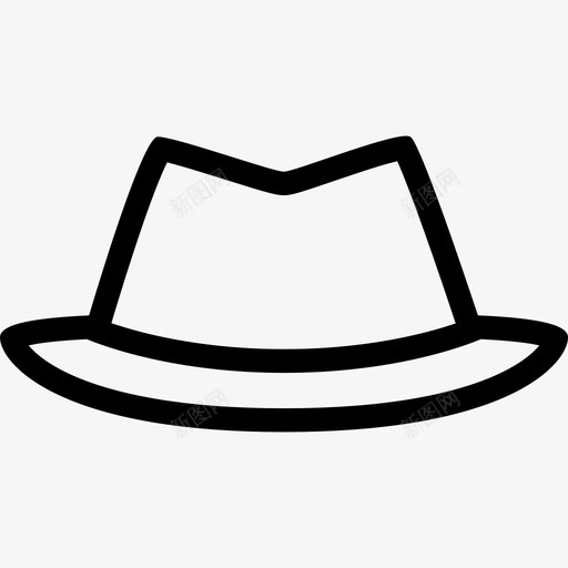 帽子头头发图标svg_新图网 https://ixintu.com 头 头发 帽子 帽檐 服装店 男女通用 衣服轮廓2 配件 鞋类