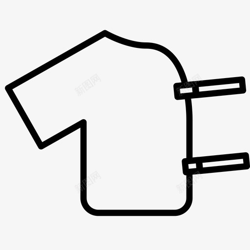 塑料布胸衣白色图标svg_新图网 https://ixintu.com 围栏 塑料布 安全 服装 正面 白色 胸衣 腋下保护器 衣服 衬衫 防护