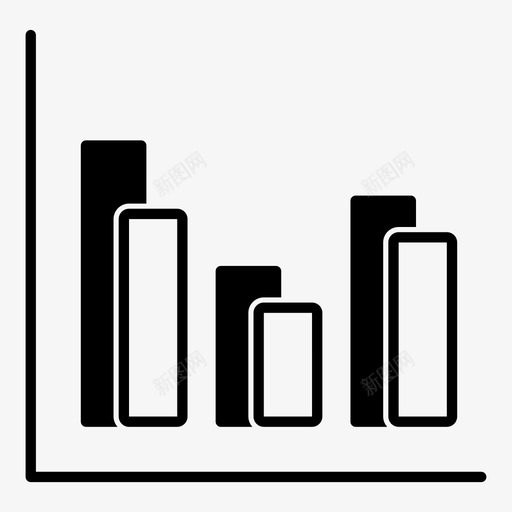 柱状图统计数量图标svg_新图网 https://ixintu.com 分析 图1 图表 展示 数字 数据 数量 柱状图 统计