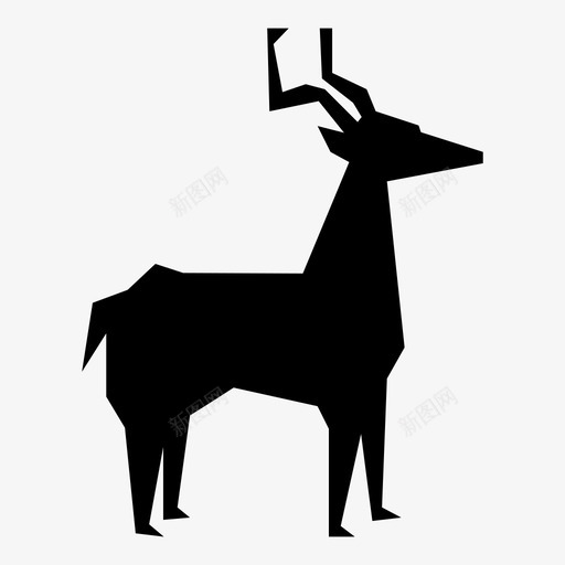 鹿皮驯鹿图标svg_新图网 https://ixintu.com 动物 折纸 桑巴 毛皮 皮 脸 腿 驯鹿 驼鹿 鹿 麋鹿