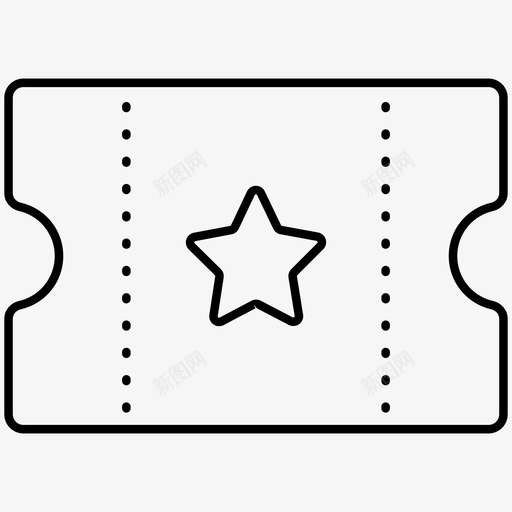 电影票购买入口图标svg_新图网 https://ixintu.com 入口 存根 抽奖 提示 电影票 票根线图标 购买