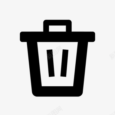 垃圾桶袋子垃圾箱图标图标