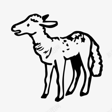 羊羔肉动物食品图标图标