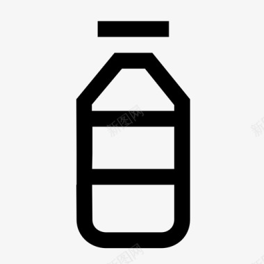 奶瓶脱脂果汁图标图标