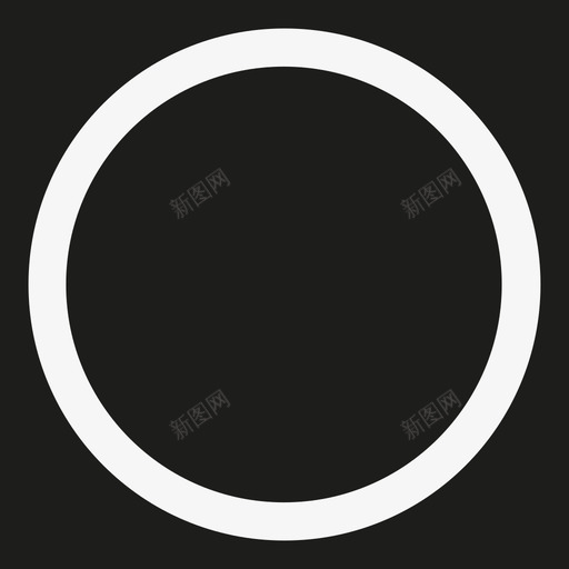 圆形细黑色多边形图标svg_新图网 https://ixintu.com 圆形细黑色 多边形