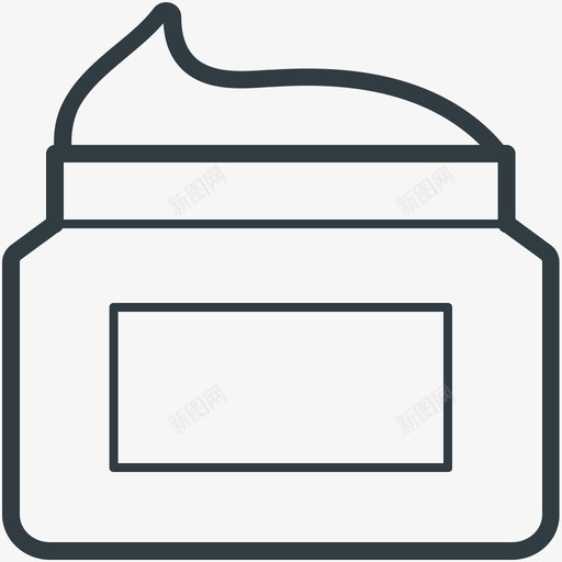 奶油罐头发沙龙线图标svg_新图网 https://ixintu.com 头发沙龙矢量线图标 奶油罐