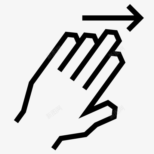 四个手指向右滑动向右滑动戒指图标svg_新图网 https://ixintu.com 中 向右滑动 四个手指向右滑动 小 戒指 手 手势 拇指 箭头 角度手势