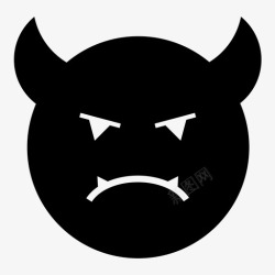 不可爱失望愤怒可爱图标高清图片