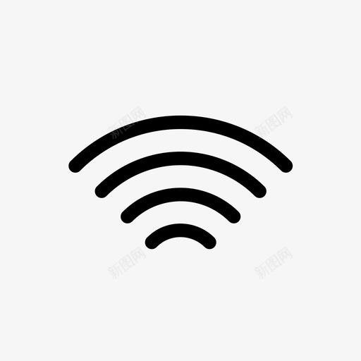 wifi无线波形图标svg_新图网 https://ixintu.com wifi 互联网 信号 无线 波形 消息 电子邮件 线路图标ui 网络 范围 连接