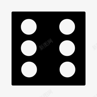 掷骰子六骰子六赌博图标图标