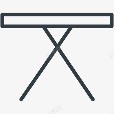 折叠桌家具线图标图标