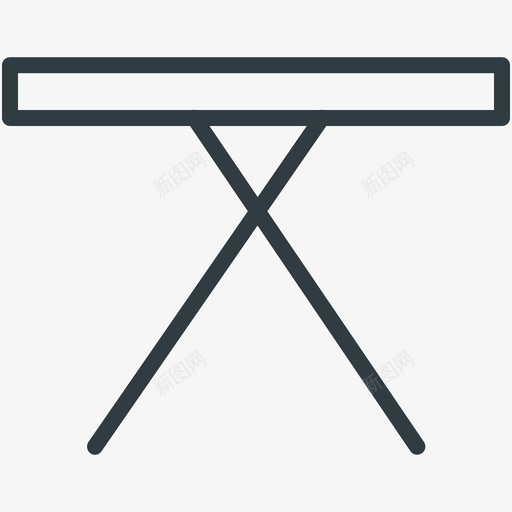 折叠桌家具线图标svg_新图网 https://ixintu.com 家具矢量线图标 折叠桌