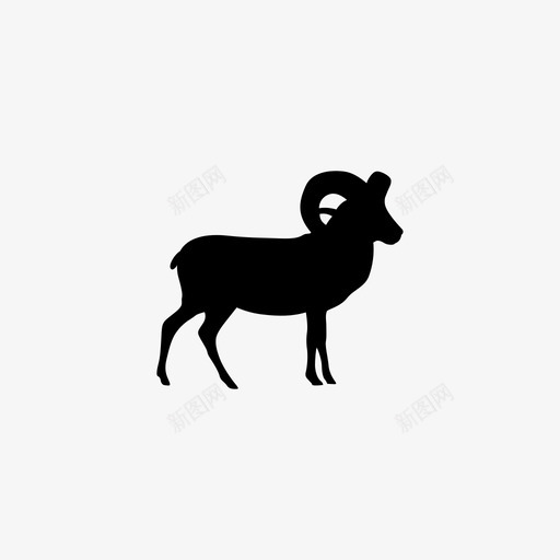 绵羊羊肉肉图标svg_新图网 https://ixintu.com 动物 哺乳动物 坚韧 屁股 绵羊 羊肉 羔羊 肉 角