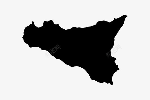西西里岛意大利火山图标图标