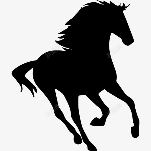 马奔跑的侧影面向右边动物马图标svg_新图网 https://ixintu.com 动物 马 马奔跑的侧影面向右边