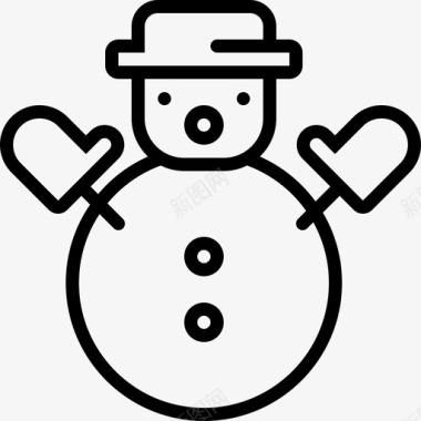 雪人圣诞节雕塑图标图标