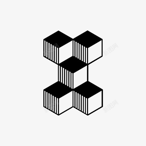 三维立方三维魔法立方块图标svg_新图网 https://ixintu.com 三维立方 三维魔法立方块