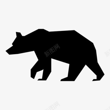 熊潜行散步图标图标