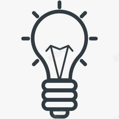 灯泡搜索引擎优化和网络营销线图标图标