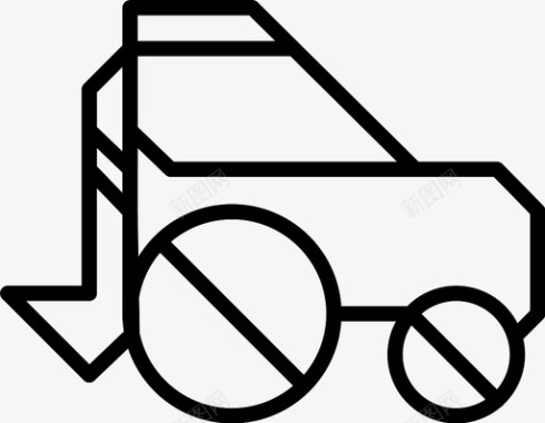 拖拉机滑轮种植图标图标