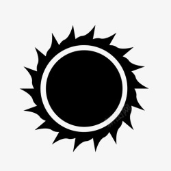 太阳辐射标志太阳温暖阳光图标高清图片